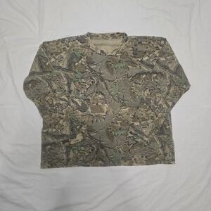 Vintage Advantage Men's Camo Long Sleeve Pocket Tee Size XL